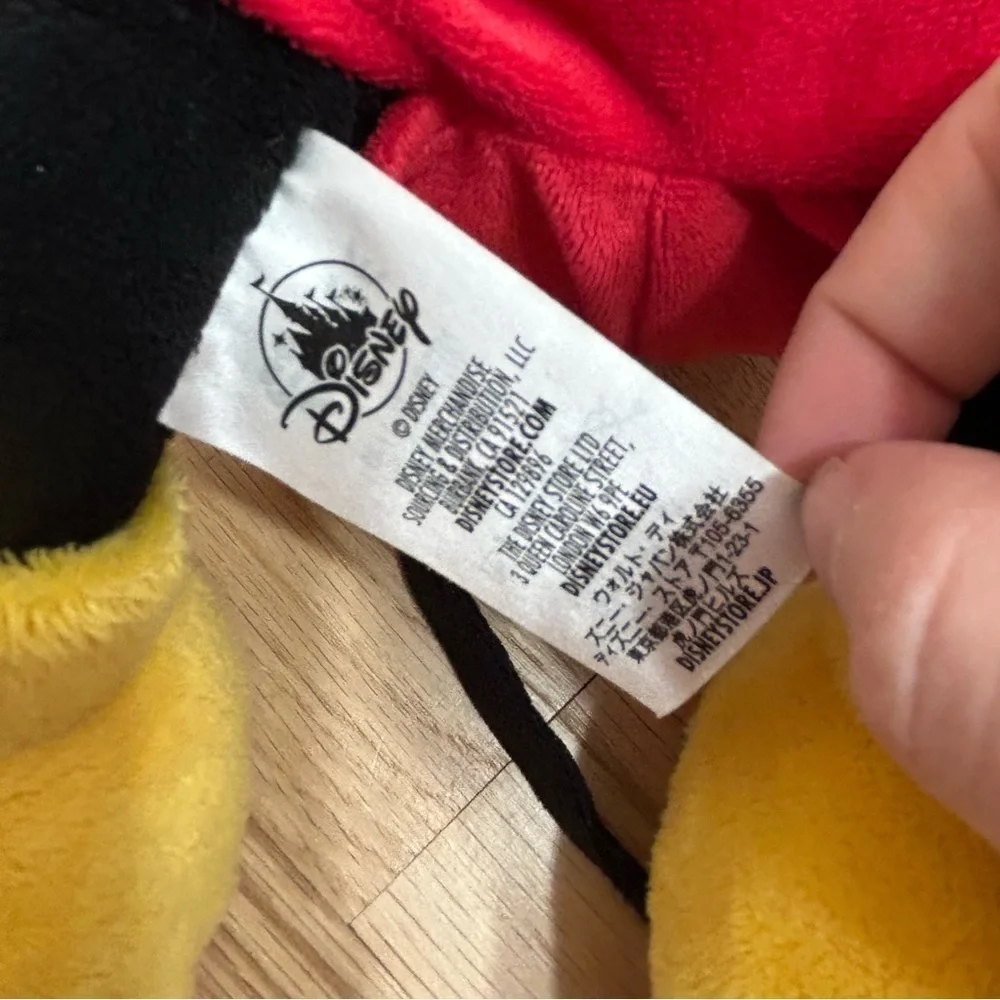 Mickey Mouse Large Plush Disney Kids Toy Black Red Stuffed Animal